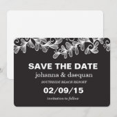 Stationaire bladeren save the date (Voorkant / Achterkant)