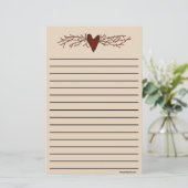 Stationaire hartdikke linie briefpapier (Staand voorkant)