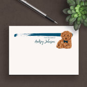 Stationaire hond met blauwe boeg-Stropdas tekennot Post-it® Notes