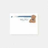 Stationaire hond met blauwe boeg-Stropdas tekennot Post-it® Notes (Voorkant)