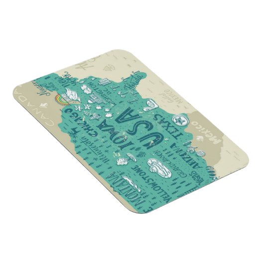 Stationaire kaart van de VS Magneet (Rechterzijde)