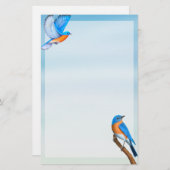 Stationaire kunst van de oosterse vogelpest briefpapier (Voorkant / Achterkant)