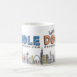 Stationaire mok: Blauw en Sinaasappel Koffiemok