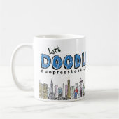 Stationaire mok: Blauw en Sinaasappel Koffiemok (Links)