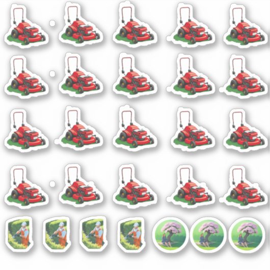 Stationaire mower organisator. sticker (Voorkant)