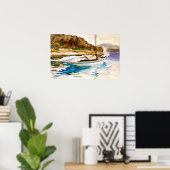 Stationaire rails (1913) van John Singer Sargent Poster (Thuiskantoor)