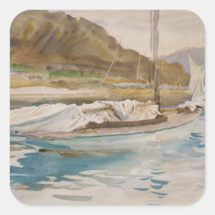 Stationaire rails vierkante sticker