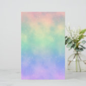 Stationaire regenboogwolken briefpapier (Staand voorkant)