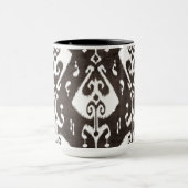 Stationaire stammen van zwarte en witte ikat mok (Midden)