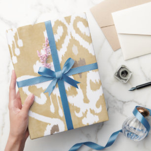 Stationaire stampatronen met neutraal goud beige i cadeaupapier