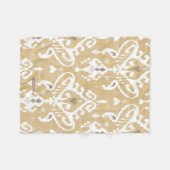 Stationaire stampatronen met neutraal goud beige i fleece deken (Voorkant (Horizontaal))