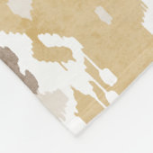 Stationaire stampatronen met neutraal goud beige i fleece deken (Hoek)