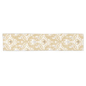 Stationaire stampatronen met neutraal goud beige i korte tafelloper (Horizontaal)