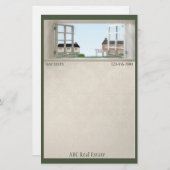 Stationaire woningen briefpapier (Voorkant / Achterkant)