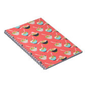 Stationele Bowl met Tofu, Limoen en Chopsticks Kor Notitieboek (Rechterzijde)