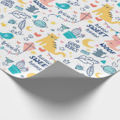 Stationele dieren cadeaupapier (Hoek)