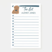 Stationele hond met blauw Stropdas schilderen om e Post-it® Notes (Voorkant)