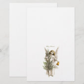 STATIONEREN : VINTAGE CHRISTMAS ANGEL BRIEFPAPIER (Voorkant / Achterkant)
