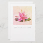 STATIONERIE : PINK LOTUS BRIEFPAPIER (Voorkant / Achterkant)