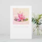 STATIONERIE : PINK LOTUS BRIEFPAPIER (Staand voorkant)