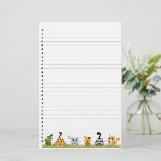 Stationering met kattenkatten briefpapier (Staand voorkant)