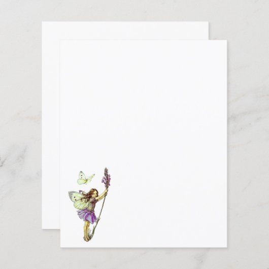 Stationery and Envelope "The Lavender Fairy" (Voorkant / Achterkant)