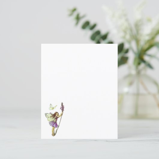 Stationery and Envelope "The Lavender Fairy" (Staand voorkant)