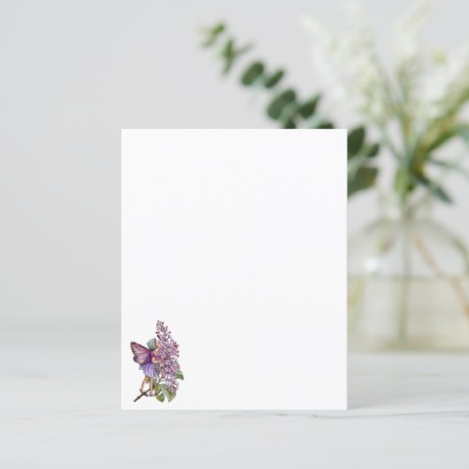 Stationery and Envelope "The Lila Fairy" (Staand voorkant)
