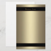 Stationery Beige Metaal Zwart Brons Briefpapier (Voorkant / Achterkant)