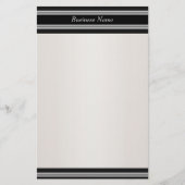 Stationery Black Cream White Briefpapier (Voorkant)