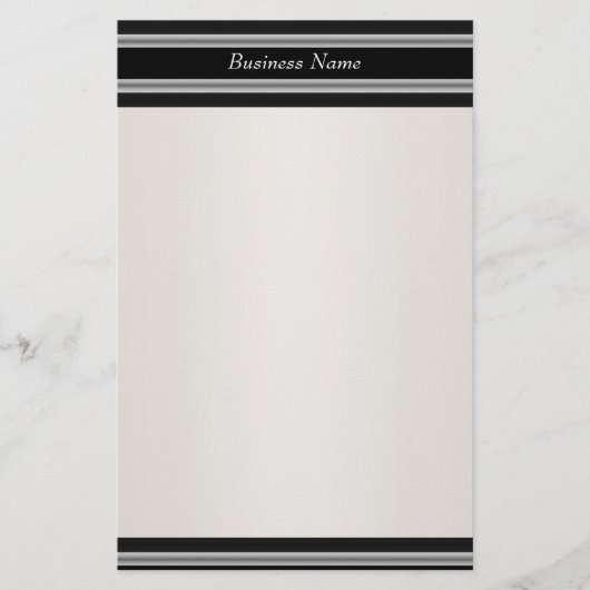 Stationery Black Cream White Briefpapier (Voorkant)