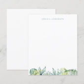 Stationery Blauwgroen naam Tropical Greenery (Voorkant / Achterkant)