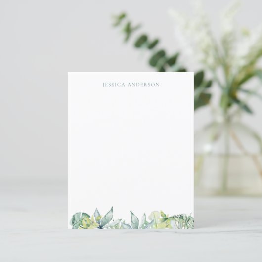 Stationery Blauwgroen naam Tropical Greenery (Staand voorkant)