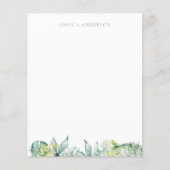 Stationery Blauwgroen naam Tropical Greenery (Voorkant)
