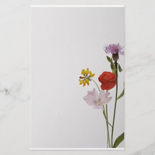 Stationery colorful flowers briefpapier (Voorkant)