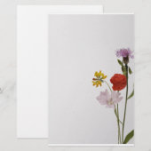 Stationery colorful flowers briefpapier (Voorkant / Achterkant)