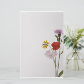 Stationery colorful flowers briefpapier (Staand voorkant)