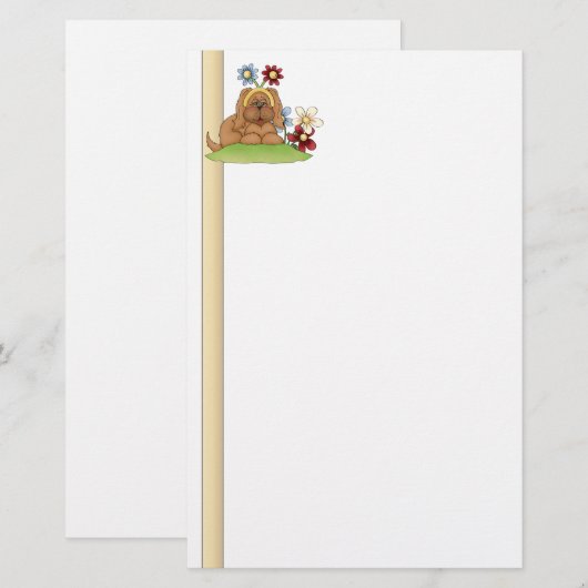 Stationery crème briefpapier (Voorkant / Achterkant)