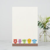 Stationery Cute Animal Friends Briefpapier (Staand voorkant)