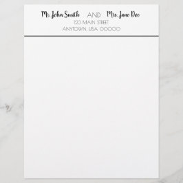 Stationery - de heer en mevrouw, anders dan de vor briefhoofd