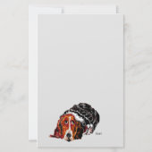Stationery: denken aan jou / Basset Hound Briefpapier (Achterkant)