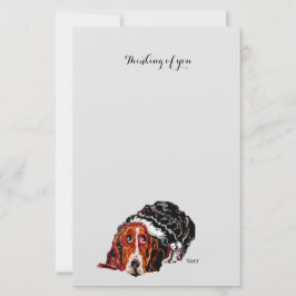 Stationery: denken aan jou / Basset Hound Briefpapier