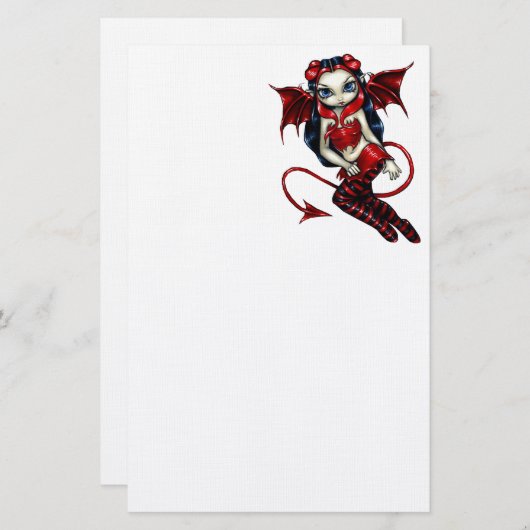 Stationery "Devilish Fairy" Briefpapier (Voorkant / Achterkant)