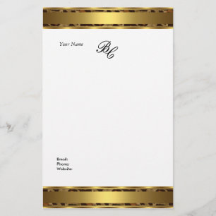 Stationery Elegant Animal Gold White Elite Briefpapier