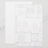 Stationery Floor Plan Briefpapier (Voorkant / Achterkant)