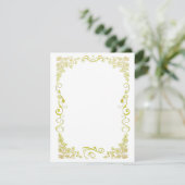 Stationery Floral Gold RSVP Kaartje (Staand voorkant)