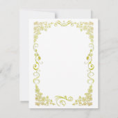 Stationery Floral Gold RSVP Kaartje (Achterkant)