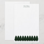 Stationery Forest Pine Trees Briefpapier (Voorkant / Achterkant)