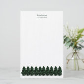 Stationery Forest Pine Trees Briefpapier (Staand voorkant)