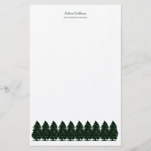Stationery Forest Pine Trees Briefpapier